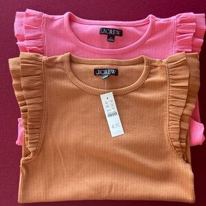 JCrew ruffle tanks